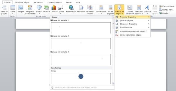 Cómo enumerar páginas en Word desde la página 3 - Paso 5