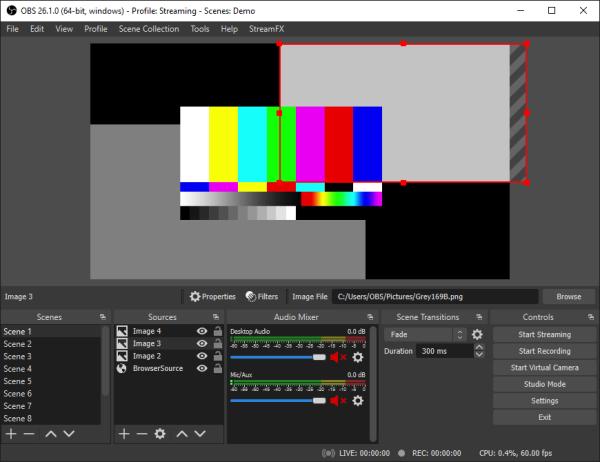 Grabadoras de pantalla gratuitas sin marca de agua - OBS (Open Broadcaster Software)