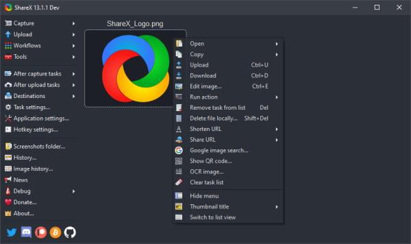 Grabadoras de pantalla gratuitas sin marca de agua - ShareX
