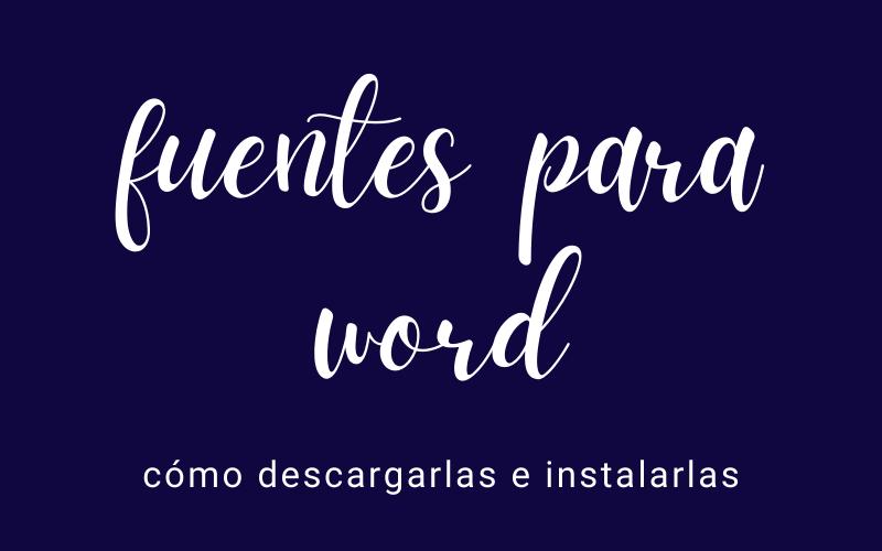 Cómo Descargar Fuentes Bonitas Para Word ¡para Hacer Lettering 4171